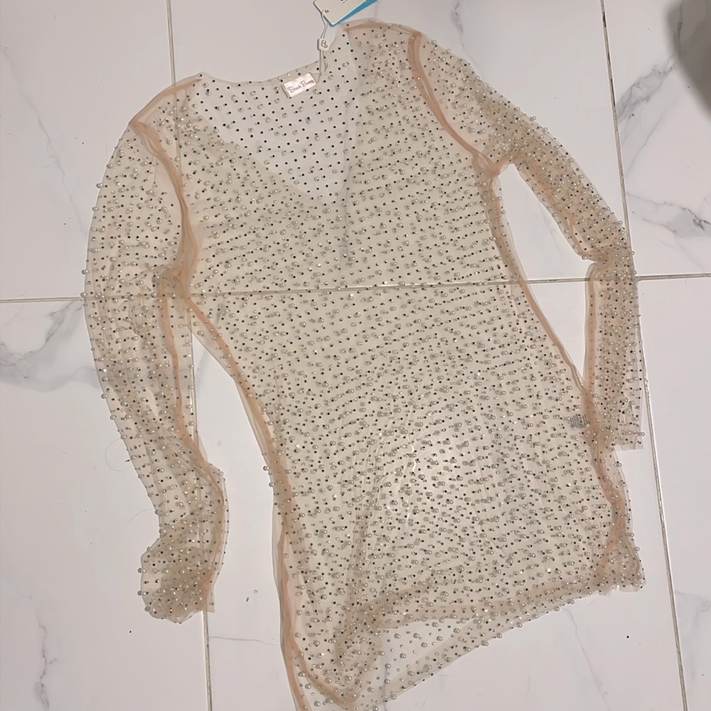 Pearl Sheer Coverup Dress